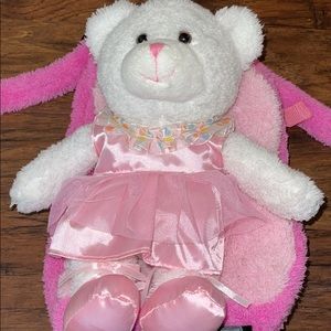 New Kids bear rolling backpack